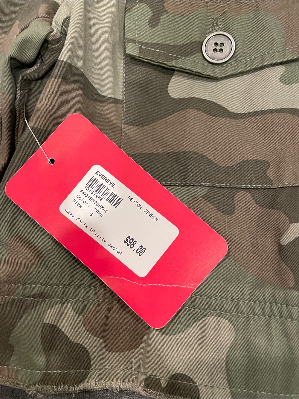 Evereve Camouflage Utility Jacket in Green and Brown - Picture 2 of 3